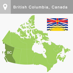 British Columbia map