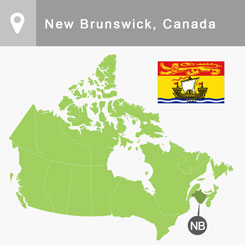 New Brunswick map